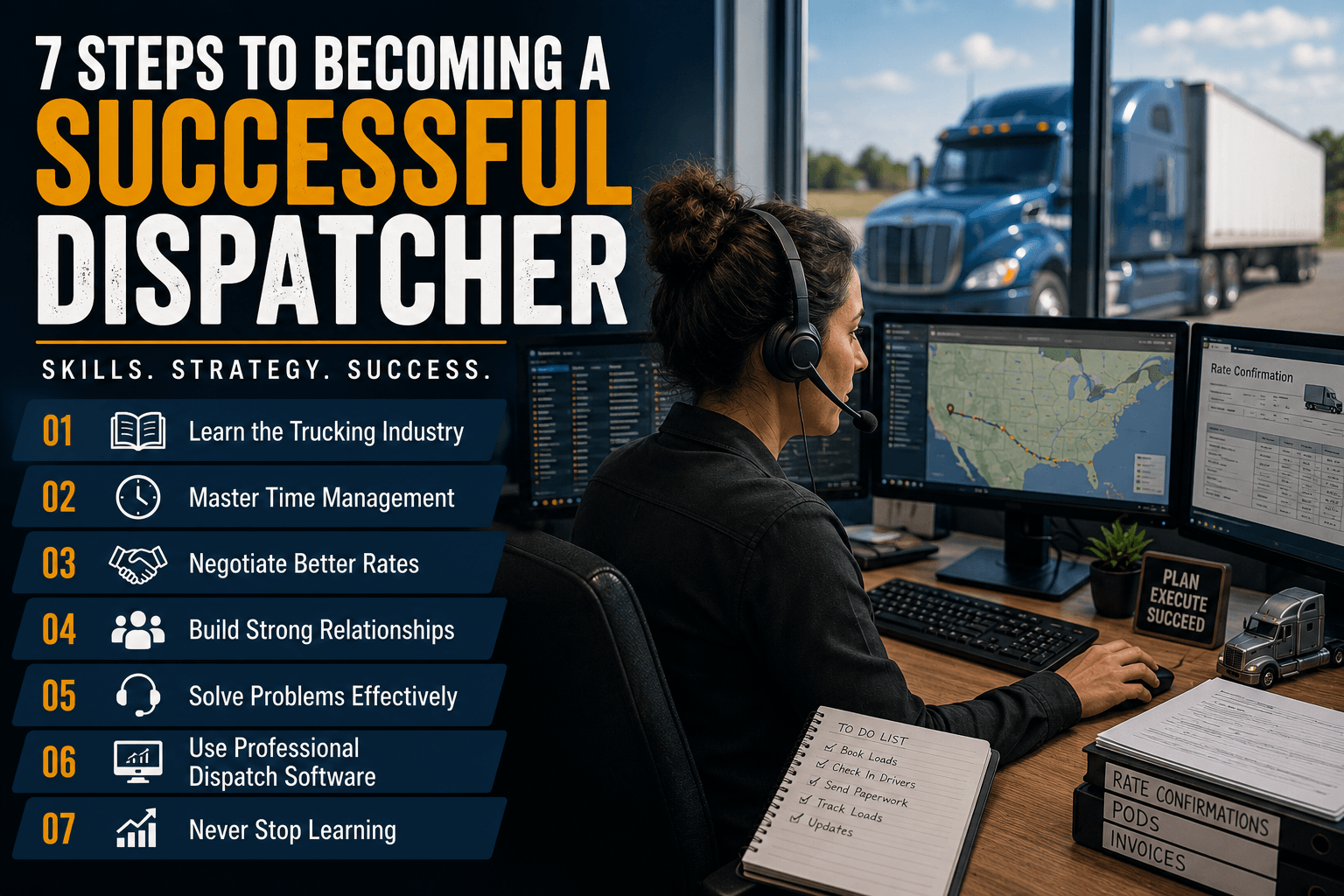 How to Become a Successful Truck Dispatcher: 7 Essential Steps