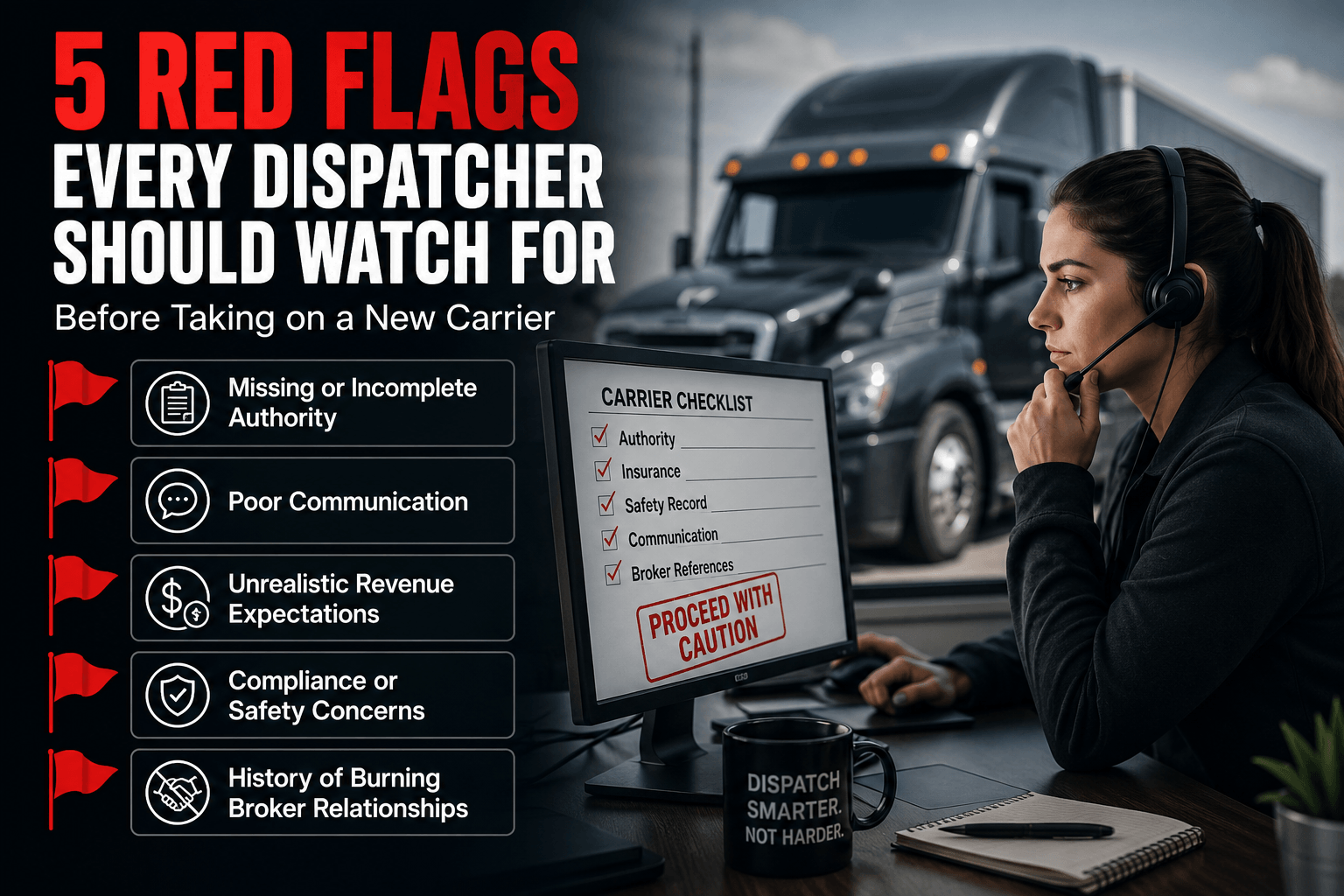 5 Carrier Red Flags Every Truck Dispatcher Should Watch For